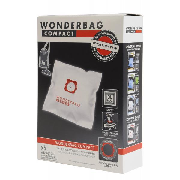 Sacchetto di Ricambio per Aspirapolvere Rowenta WB3051 3 L (5 uds)