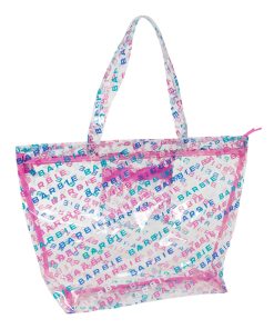 Borsa Donna Barbie Logomania Trasparente Rosa chiaro 54 x 35 x 17 cm