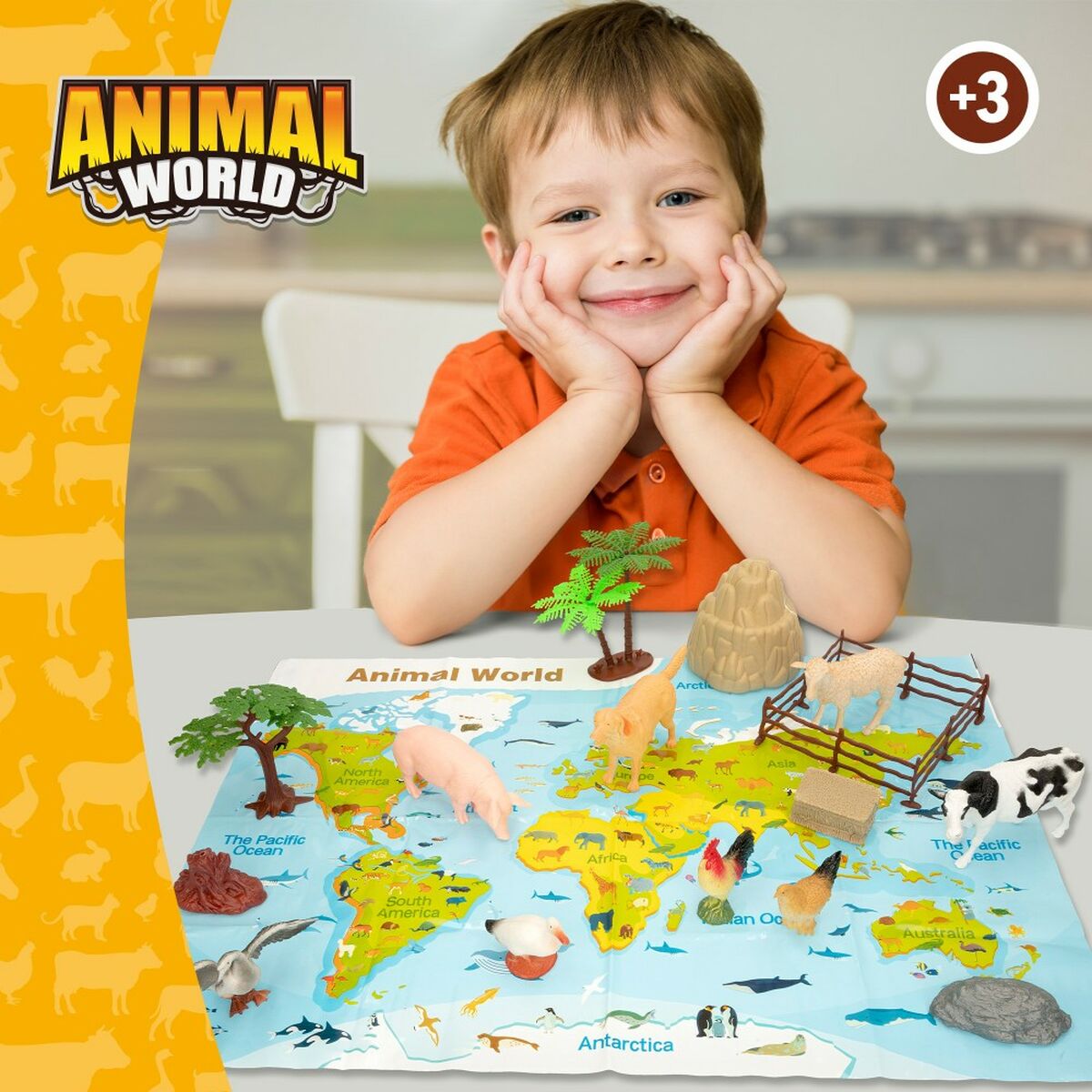 Figure di animali Colorbaby 19 Pezzi Fattoria Plastica 13 x 8 x 3 cm (6 Unità) - Image 2