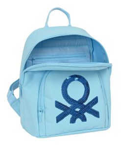 Zaino Casual Benetton Sequins Azzurro Chiaro 13 L
