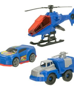 Set veicoli Colorbaby 20 x 12 x 8,5 cm 6 Unità 3 Pezzi Poliziotto