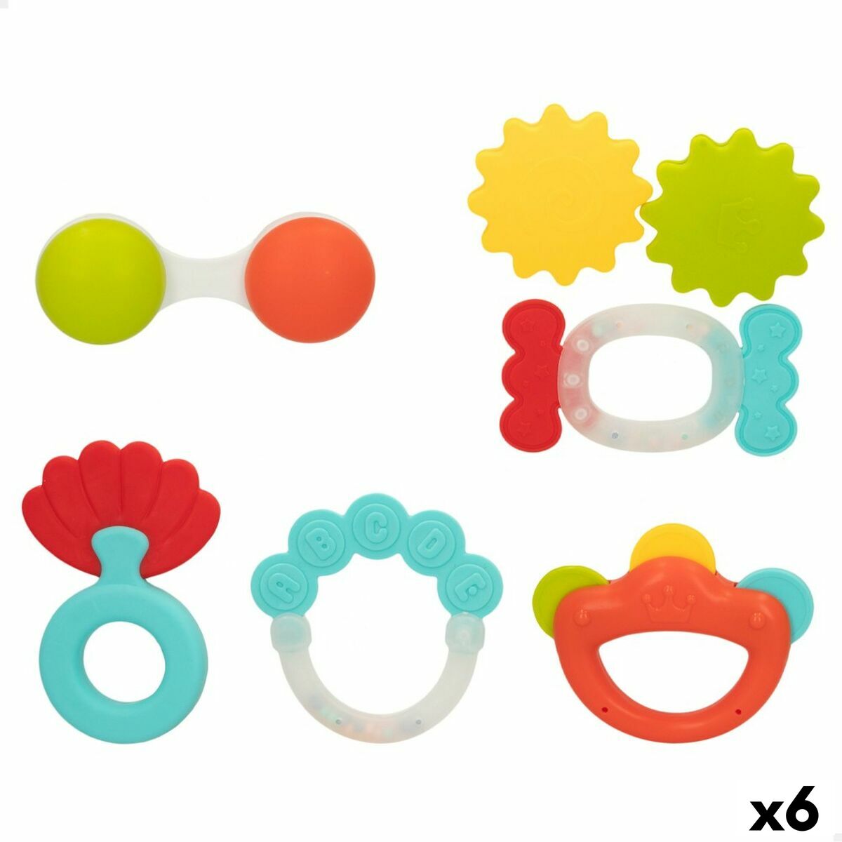 Set di sonagli Colorbaby 6 Pezzi 12,5 x 1,5 x 6,5 cm (6 Unità)