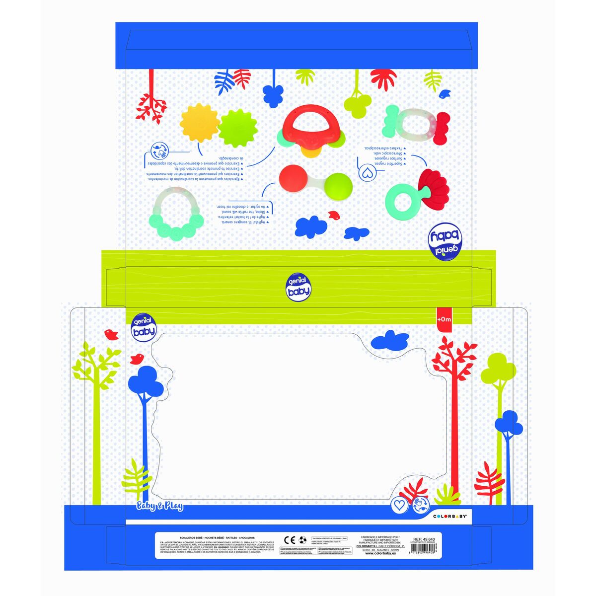 Set di sonagli Colorbaby 6 Pezzi 12,5 x 1,5 x 6,5 cm (6 Unità) - Image 4