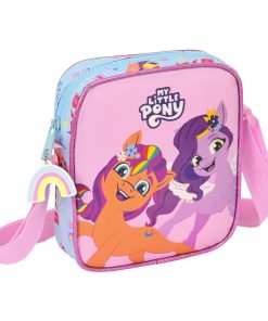 Borsa a Tracolla My Little Pony Wild & free Azzurro Rosa 16 x 18 x 4 cm