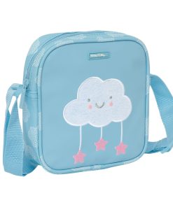 Borsa a Tracolla Safta Nuvole Azzurro 16 x 18 x 4 cm