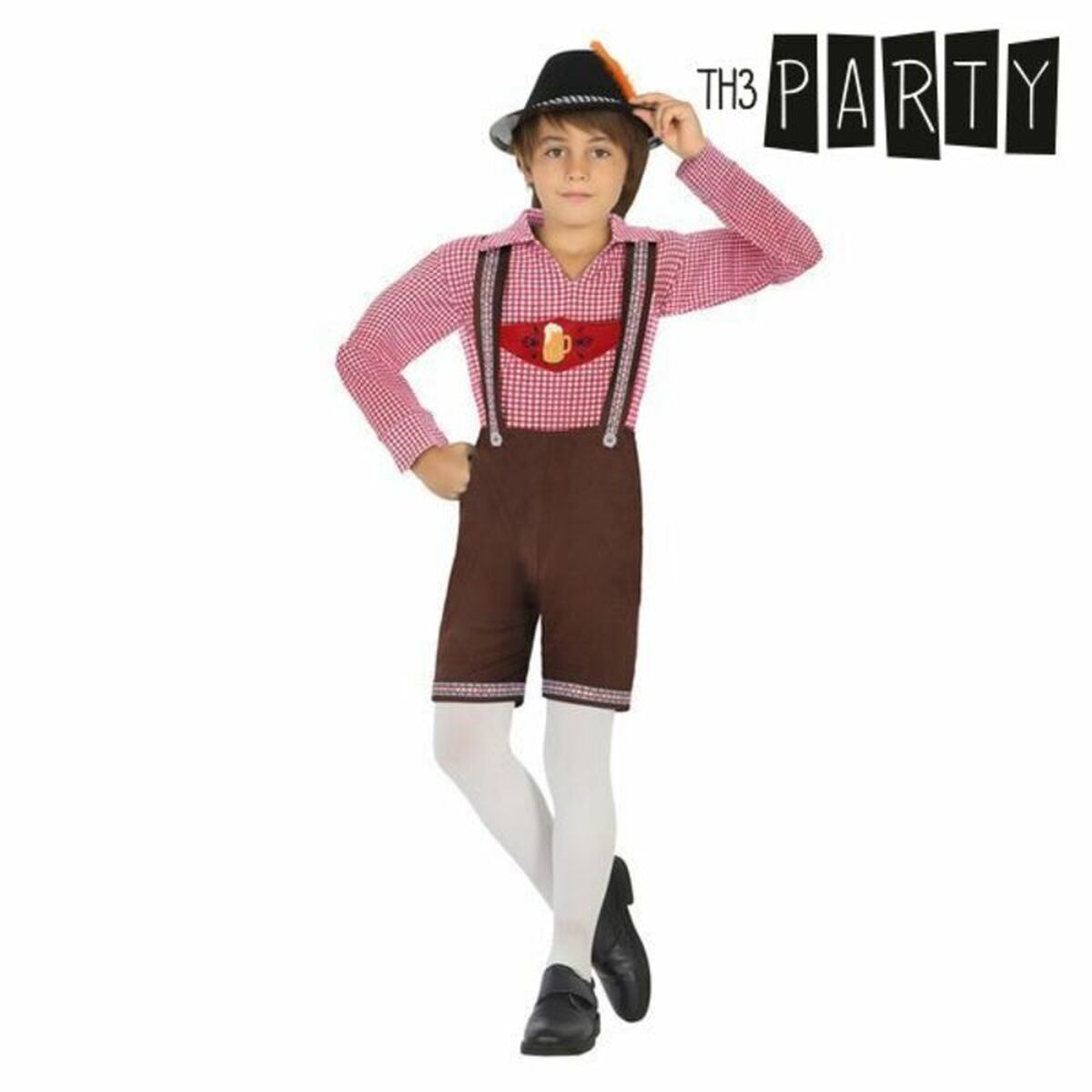 Costume per Bambini Tedesco Marrone (3 pcs) Taglia:7-9 Anni