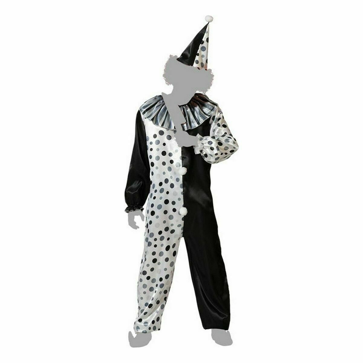 Costume per Adulti Grigio Pagliaccio Unisex adulti Taglia:XS/S