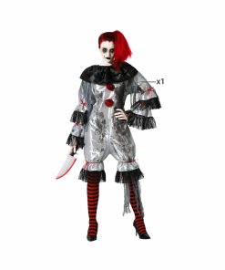 Costume per Adulti Grigio Pagliaccio Taglia:XS/S