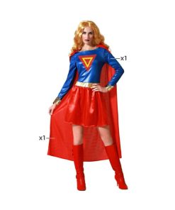 Costume per Adulti Azzurro Supereroe Donna Taglia:XS/S