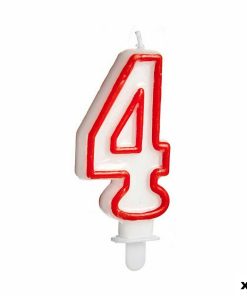 Candela Compleanno Numeri 4 (12 Unità)
