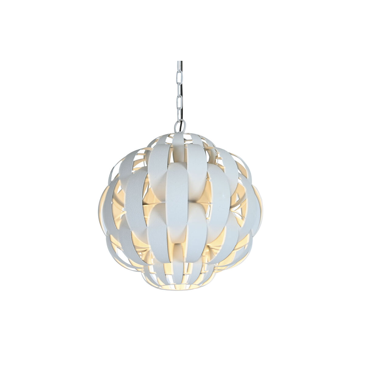 Lampadario Home ESPRIT Bianco Metallo 50 W 50 x 50 x 53 cm - Image 3
