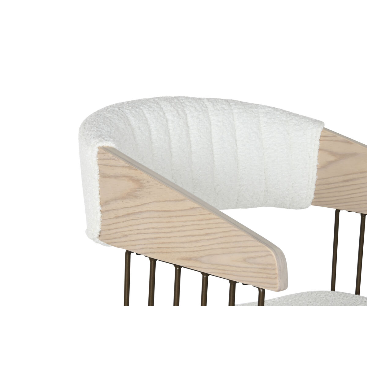 Sedia da Sala da Pranzo Home ESPRIT Bianco Poliestere Legno 51 x 55 x 76,5 cm - Image 3