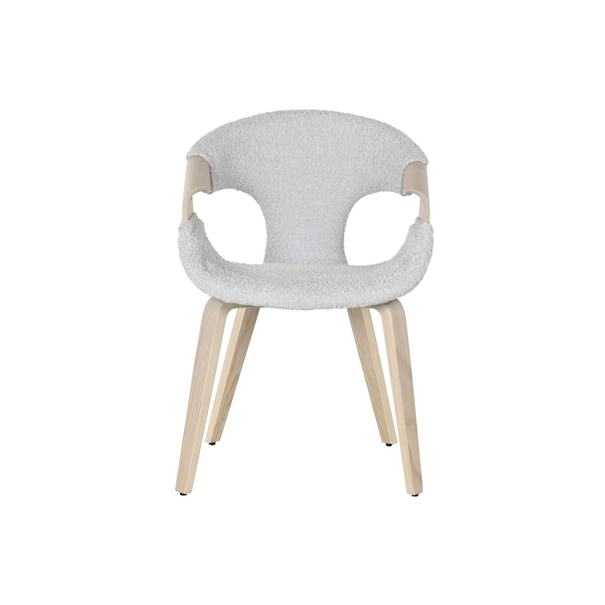 Sedia da Sala da Pranzo Home ESPRIT Grigio Poliestere Legno 55,5 x 67,5 x 80,5 cm - Image 2