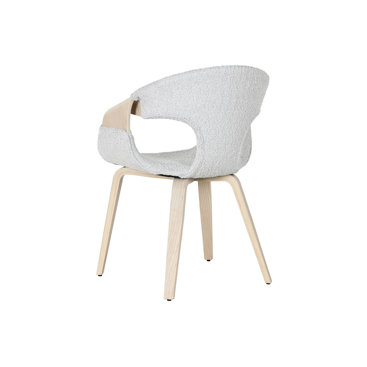 Sedia da Sala da Pranzo Home ESPRIT Grigio Poliestere Legno 55,5 x 67,5 x 80,5 cm - Image 4