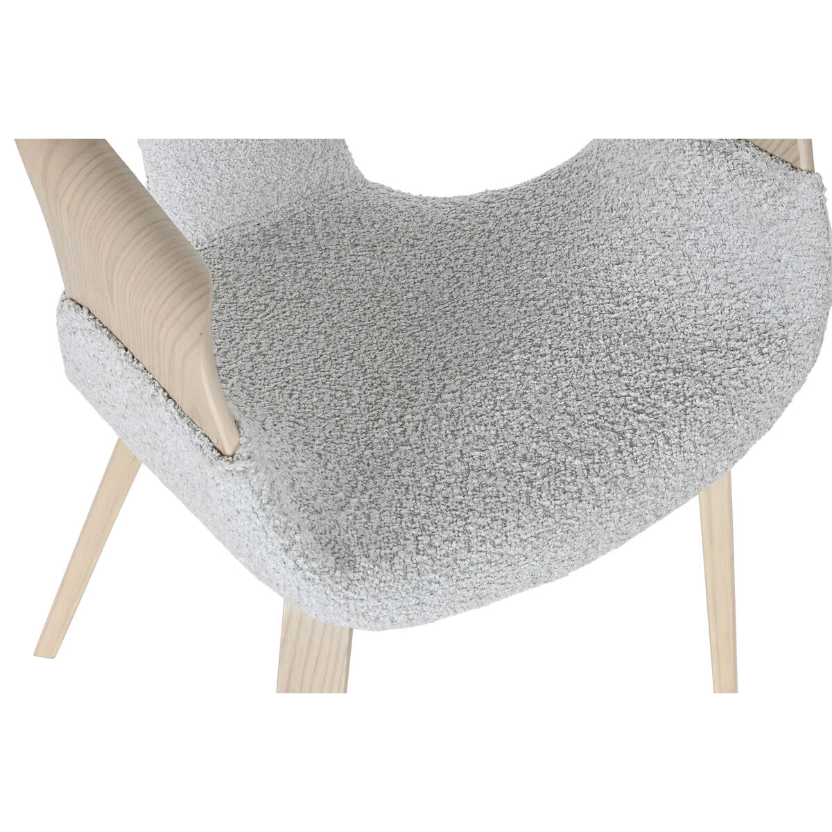 Sedia da Sala da Pranzo Home ESPRIT Grigio Poliestere Legno 55,5 x 67,5 x 80,5 cm - Image 5