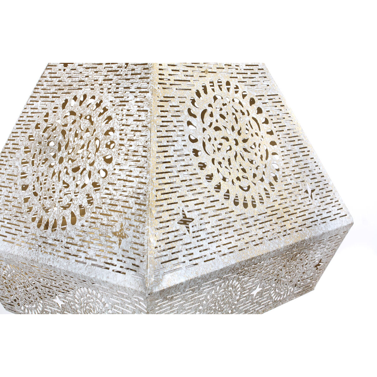 Lampadario Home ESPRIT Bianco Dorato Metallo 25 W 29 x 26 x 40 cm - Image 3