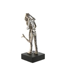 Statua Decorativa Home ESPRIT Nero Argentato Coppia 14 x 10 x 29 cm