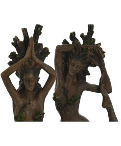Statua Decorativa Home ESPRIT Marrone Yoga Indiano 13 x 6 x 16 cm (2 Unità)