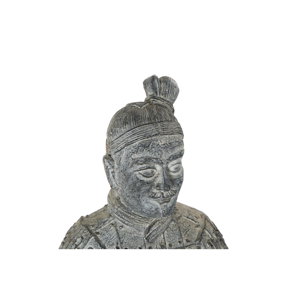 Statua Decorativa Home ESPRIT Grigio chiaro Orientale Guerriero 39 x 35 x 78 cm 33 x 34 x 76 cm