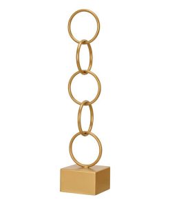 Statua Decorativa Gift Decor Dorato Anelli 12,5 x 60,5 x 12,5 cm