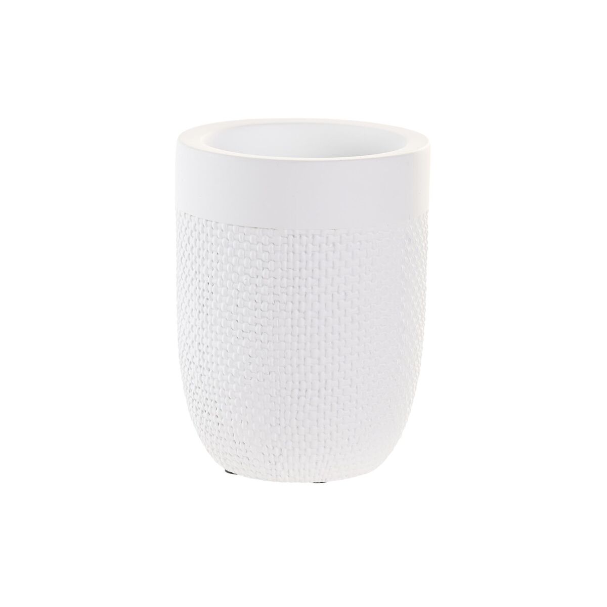 Bicchiere DKD Home Decor Bianco Cemento 8 x 8 x 10,5 cm - Image 2