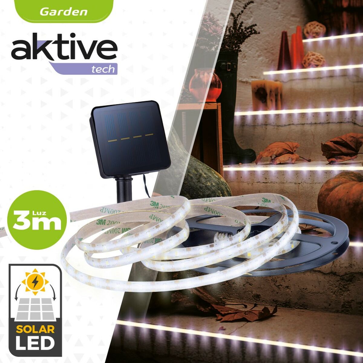 Striscia di luci Aktive LED Bianco Giardino 3 m (6 Unità) - Image 4