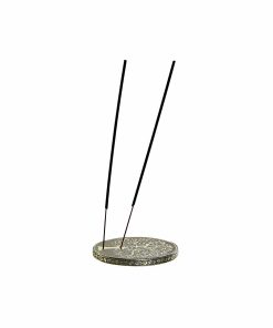 Bruciatore di essenze DKD Home Decor Legno Alluminio Buddha Arabo Ø 10 cm