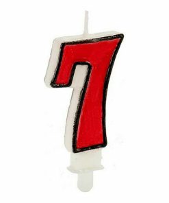 Candela Compleanno Bianco Rosso (12 Unità)