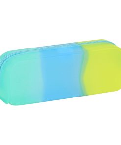 Astuccio Scuola Safta Azzurro Verde Giallo (18.5 x 7.5 x 5.5 cm)