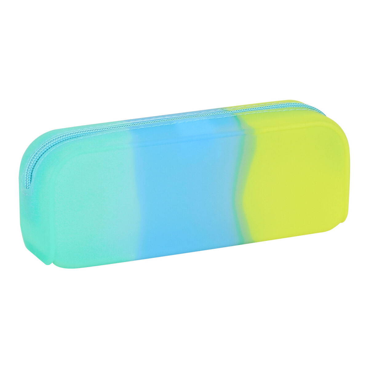 Astuccio Scuola Safta Azzurro Verde Giallo (18.5 x 7.5 x 5.5 cm)