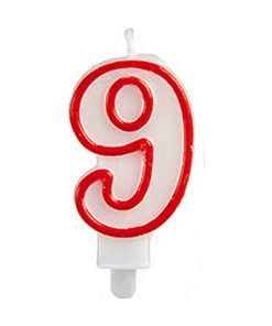 Candela Compleanno Numeri 9 (12 Unità)