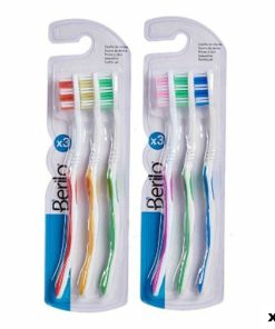 Spazzolino da Denti Berilo Giallo Azzurro Rosso Verde Rosa (12 Unità)