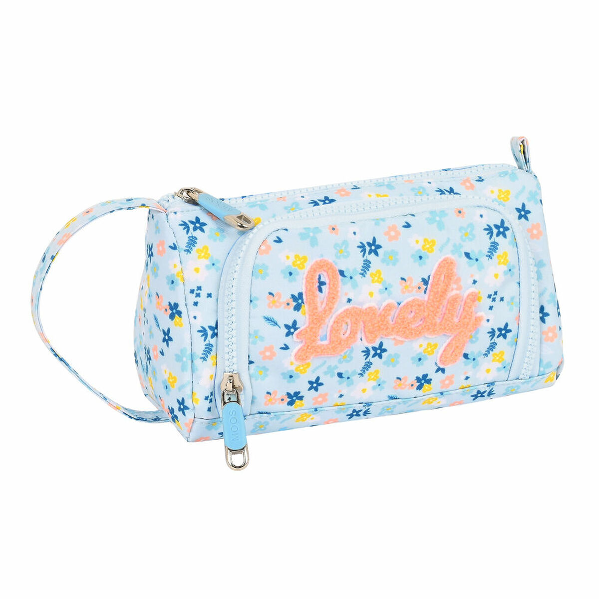 Astuccio Scuola Moos Lovely Azzurro 20 x 11 x 8.5 cm