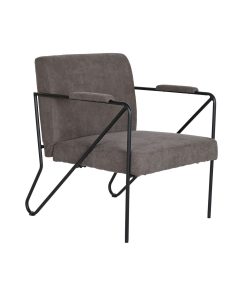 Poltrona DKD Home Decor Grigio Metallo Poliestere (64 x 69,5 x 76 cm)