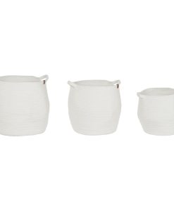 Set di Cestini Home ESPRIT Moderno 34 x 34 x 34 cm