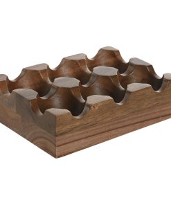 Porta uova Home ESPRIT Naturale Legno di acacia 15 x 10 x 4 cm