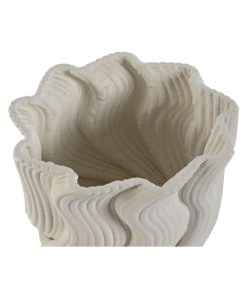 Vaso Home ESPRIT Bianco Gres Moderno 14 x 14 x 19 cm