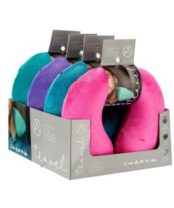 Cuscino Cervicale Verde Viola Rosa Turchese 31 x 10,5 x 27,4 cm (4 Unità)