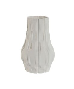 Vaso Home ESPRIT Bianco Gres Moderno 14,5 x 14,5 x 24 cm