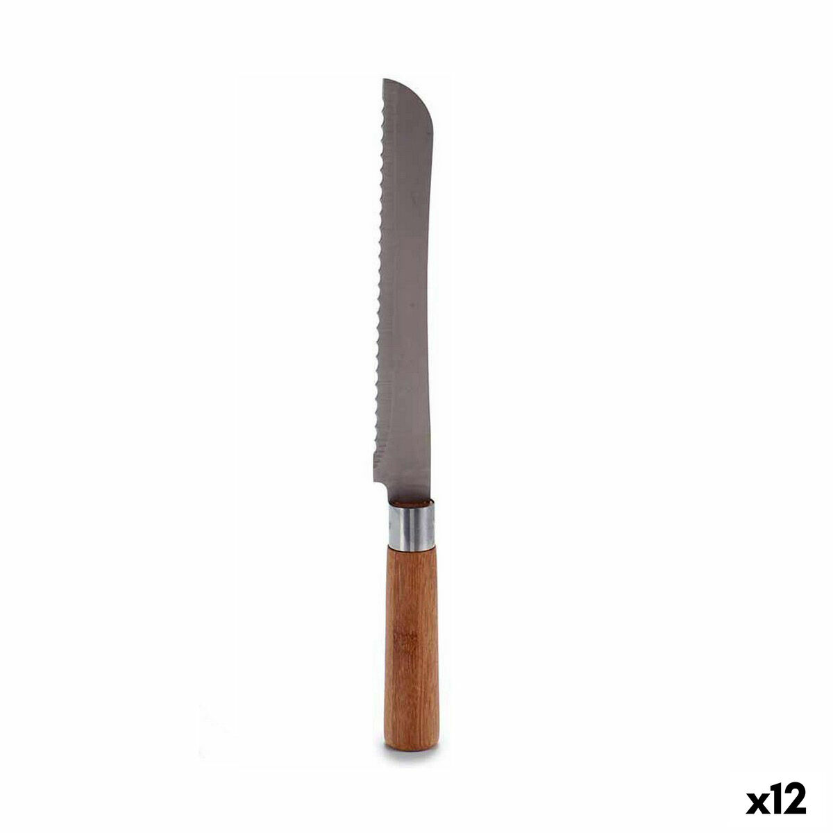 Coltello Seghettato Kinvara Bambù Acciaio inossidabile 2,8 x 2,5 x 32 cm 32 x 2,5 x 3 cm (12 Unità) - Image 2