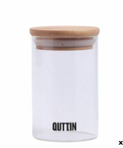 Barattolo In Vetro Trasparente Quttin    6,5 x 11 cm Silicone 250 ml (24 Unità)