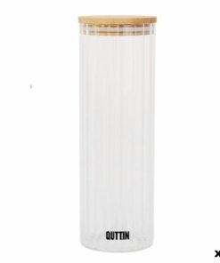 Barattolo In Vetro Trasparente Quttin    9 x 27 cm 1,4 L (12 Unità)
