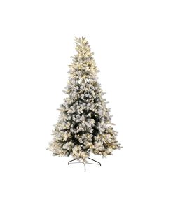 Albero di Natale DKD Home Decor Bianco Verde Polietilene Nevoso 140 x 140 x 210 cm