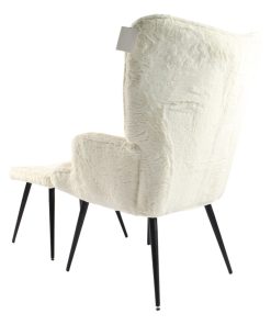 Poltrona Home ESPRIT Bianco Poliestere Metallo 72 X 74 X 97 cm