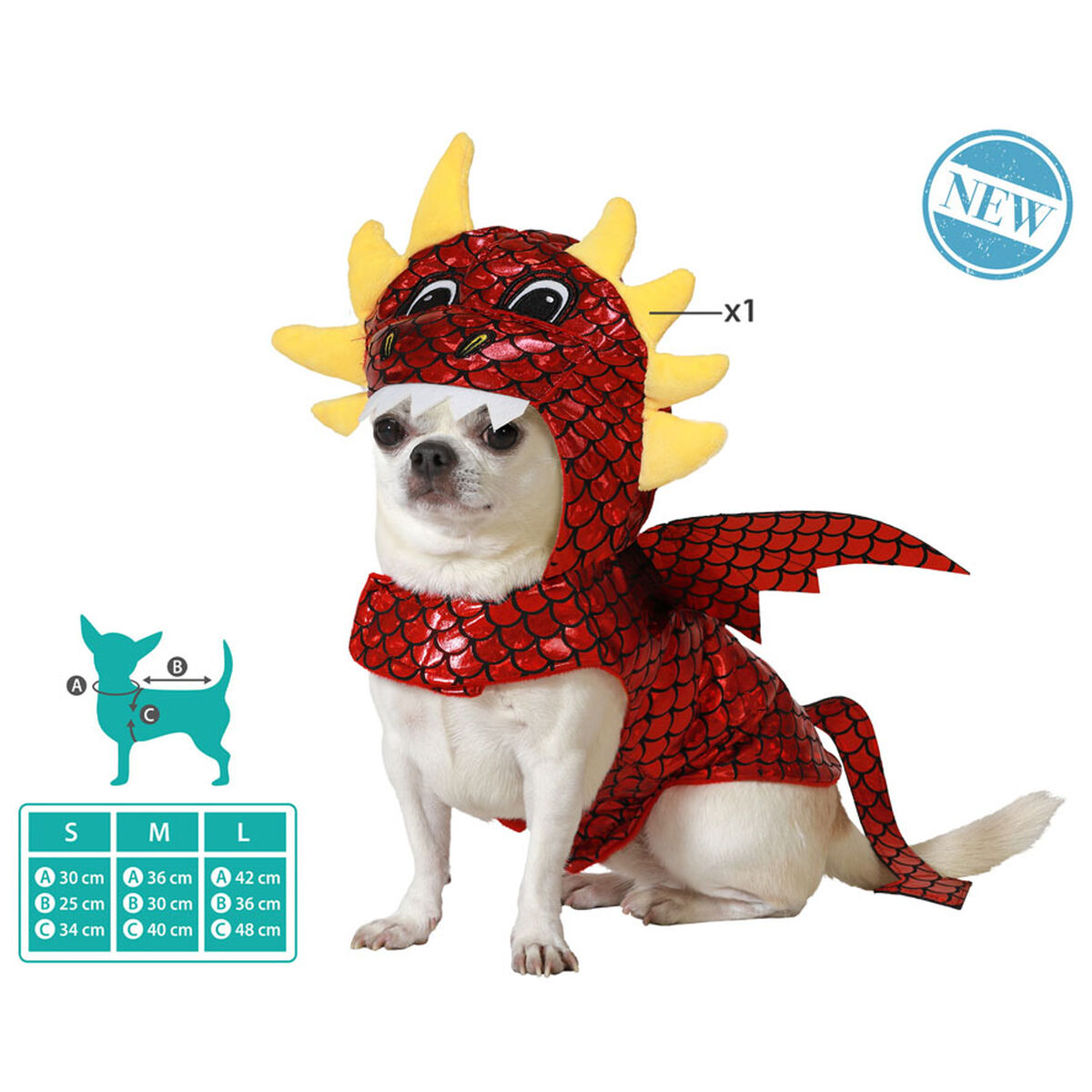 Costume per Cane Taglia S Drago - Image 3