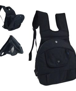 Zaino per Animali Domestici Gloria Kangaroo Nero Espandibile 30 x 20 x 34 cm