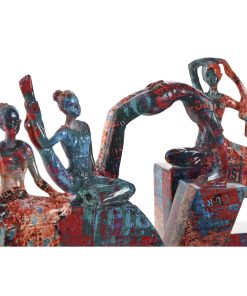 Statua Decorativa Home ESPRIT LOVE Multicolore Resina Yoga 12,5 x 5 x 22 cm (4 Pezzi)