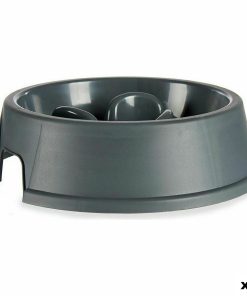 Ciotola ad Alimentazione Lenta per Animali Domestici Mascow Antracite Plastica 27 x 7,5 x 27 cm (12 Unità)