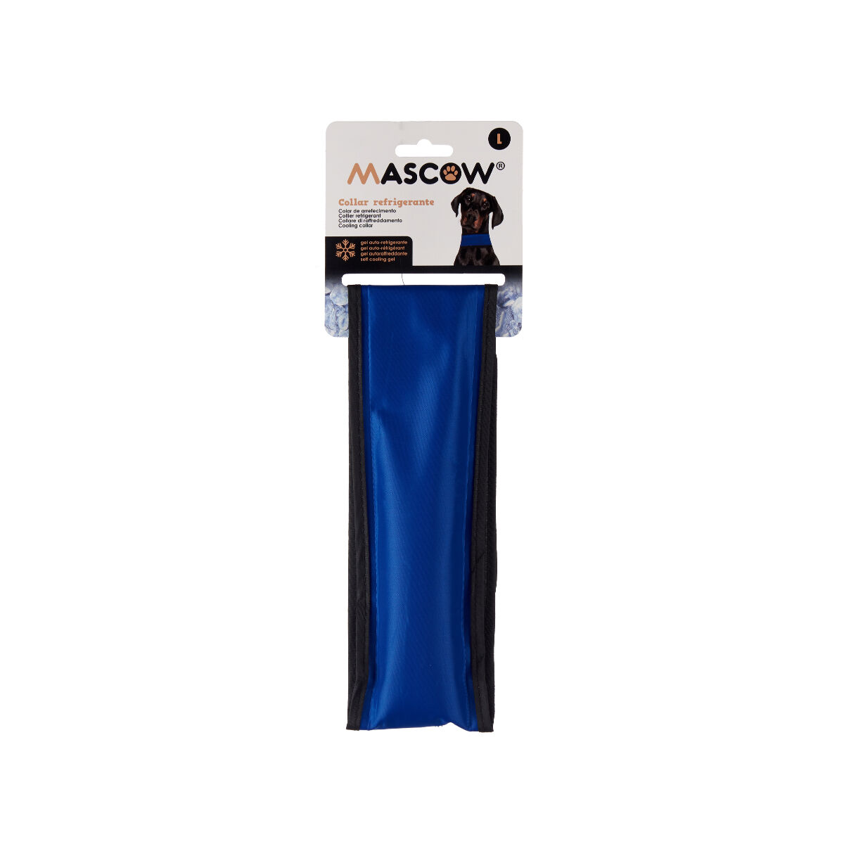 Collare per Cani Mascow Azzurro Nero Poliestere PVC Gel 8 x 1 x 66 cm Refrigerante (4 Unità) - Image 3