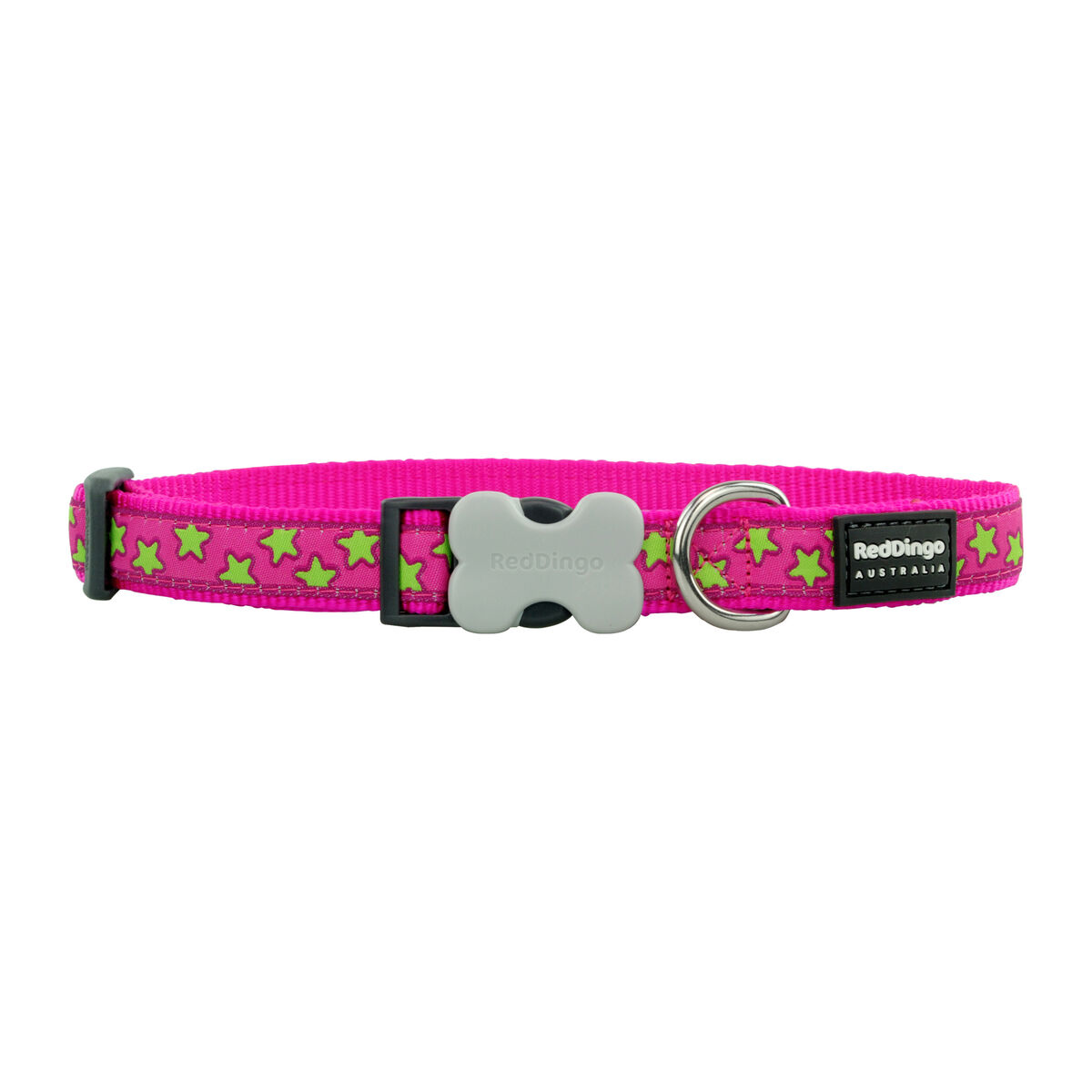 Collare per Cani Red Dingo STYLE STARS LIME ON HOT PINK 15 mm x 24-36 cm - Image 4